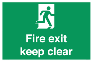 Fire exit keep clear